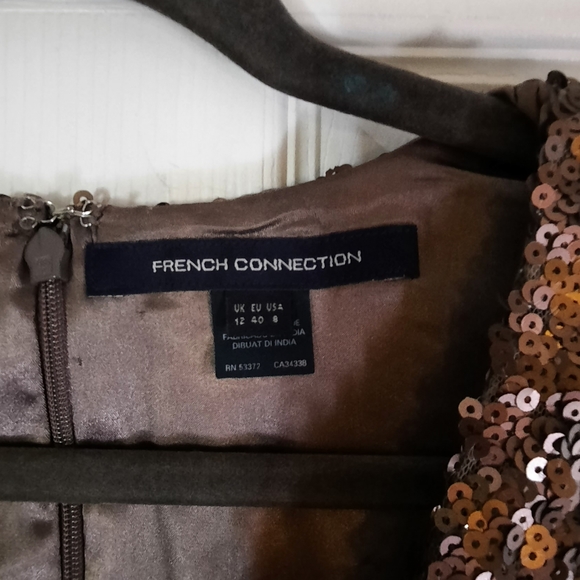 French Connection Sequined Cocktail  Mini-Dress/ Party Dress - Picture 3 of 8